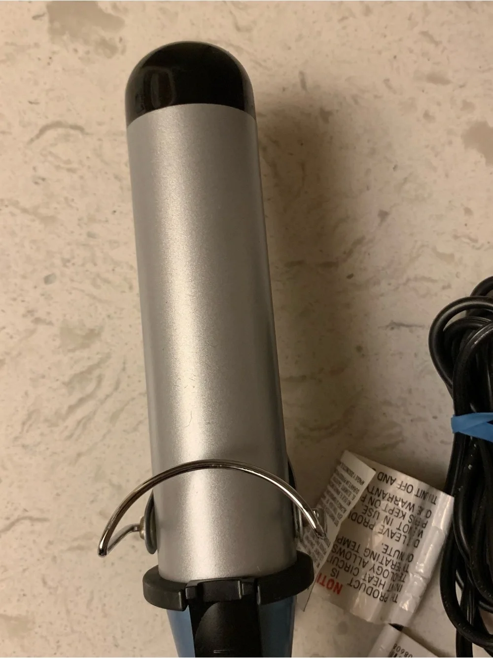 Jilbere de Paris Nano Silver Ceramic Curling Iron 1.5 Inch Blue JBNS2038S Dual V